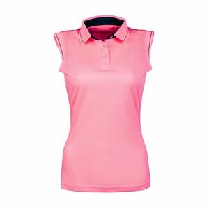 Vibrant Pink Sleeveless Polo Top